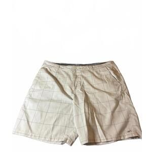 O'Neill Men's Casual Shorts Beige Plaid Size 40